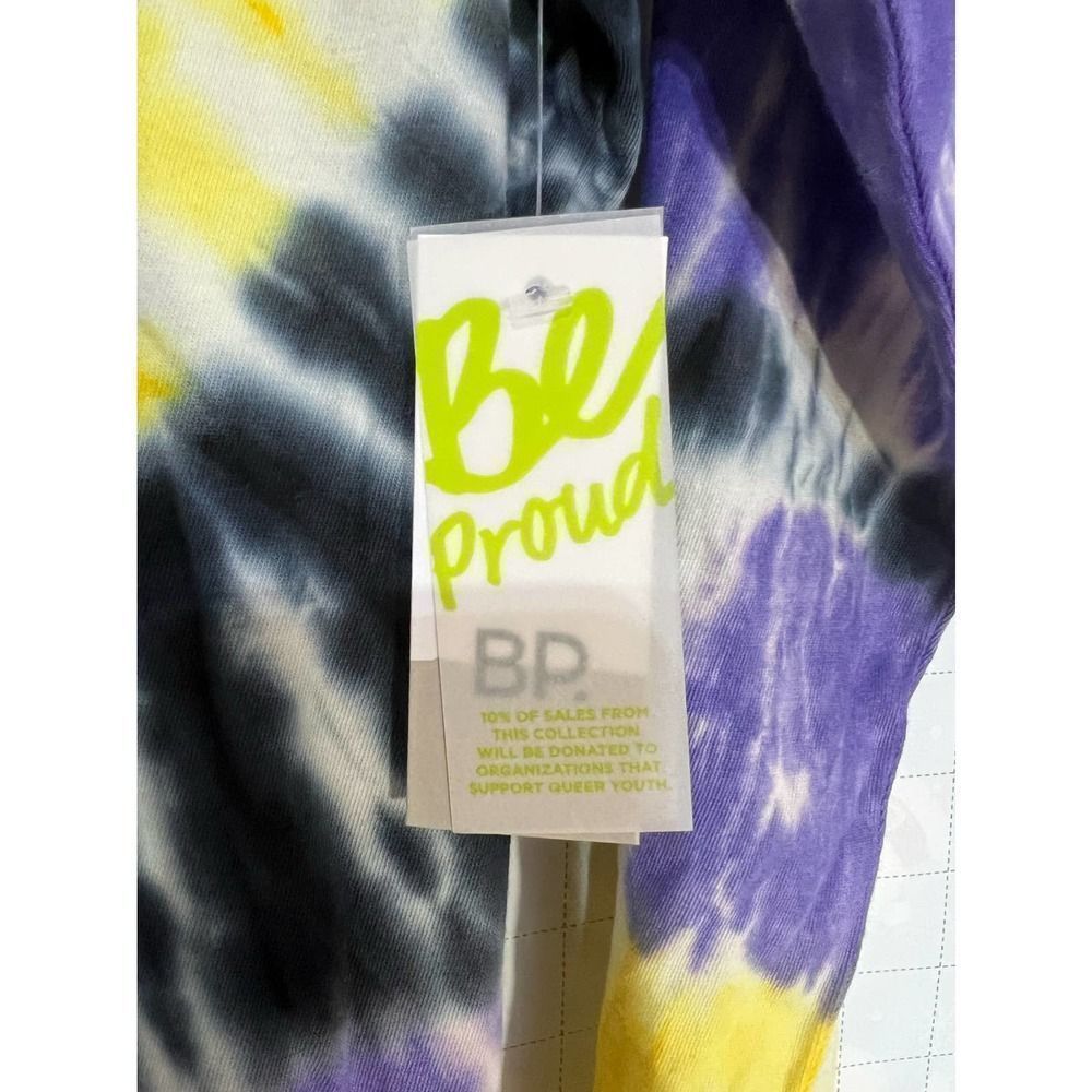 Bp Gender Inclusive In Purple- Yellow Tie Dye Tee xs - Picture 5 of 9